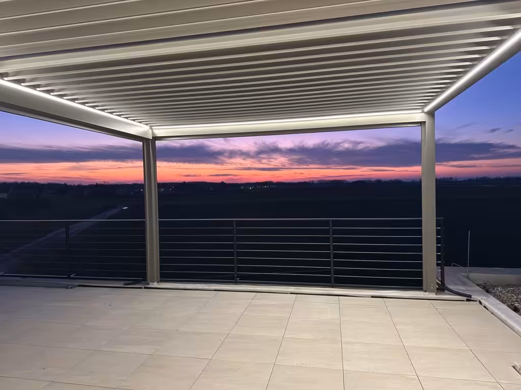 2800 lamellendaecher showroom lamellendach